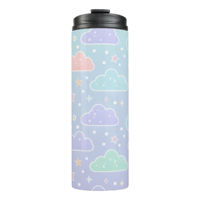 Bouteilles Isothermes Gobelet Isolé Nuage Pastel Esthétique (Devant)