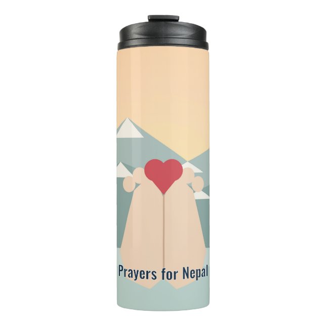 Bouteilles Isothermes Gobelet Prayers for Nepal (Devant)