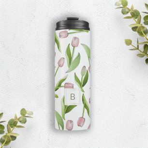 Bouteilles Isothermes Gobelet Thermique à Motif Moderne de Tulipe Rose M