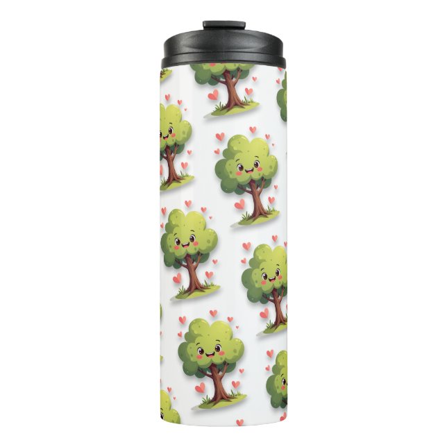 Bouteilles Isothermes Gobelet Thermique Arbre Coeurs Rouges  (Devant)