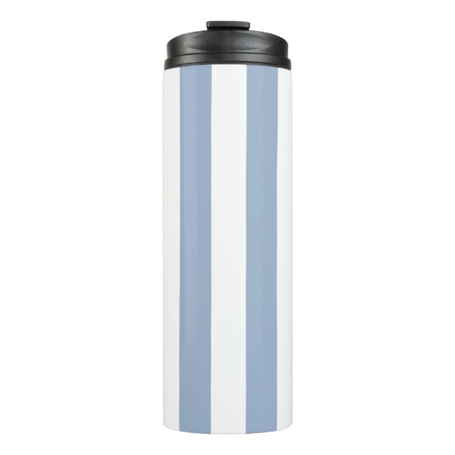 Bouteilles Isothermes Gobelet Thermique Bébé Bleu et Blanc Rayé (Devant)