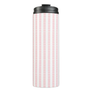 Bouteilles Isothermes Gobelet Thermique Bébé Rose et Rayure Blanche