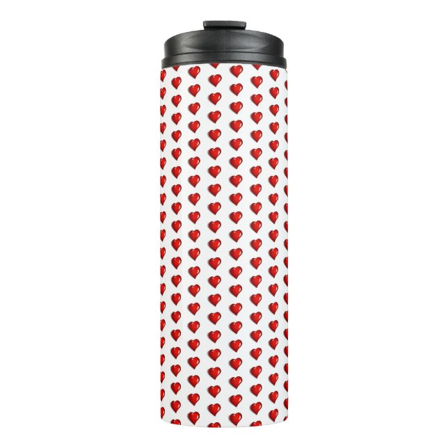 Bouteilles Isothermes Gobelet Thermique Cœurs Rouges (Devant)