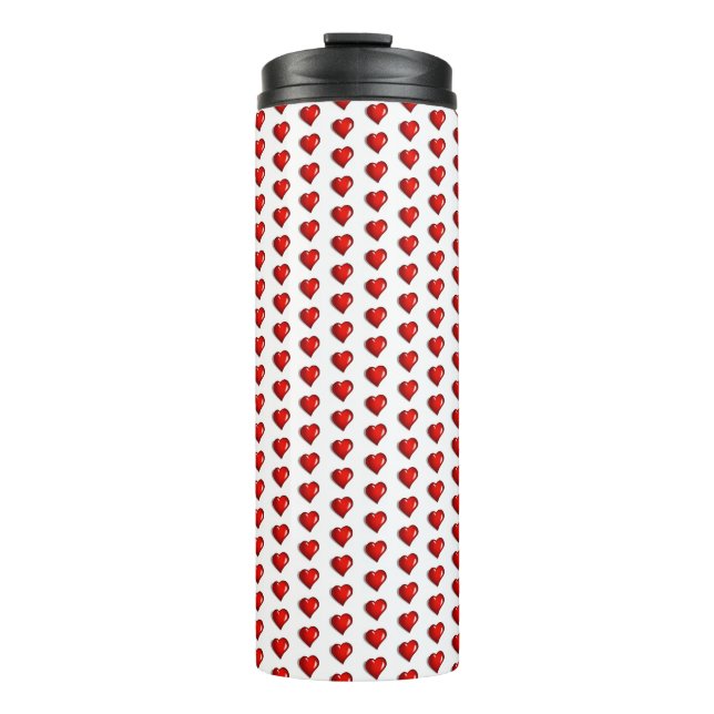 Bouteilles Isothermes Gobelet Thermique Cœurs Rouges  (Devant)
