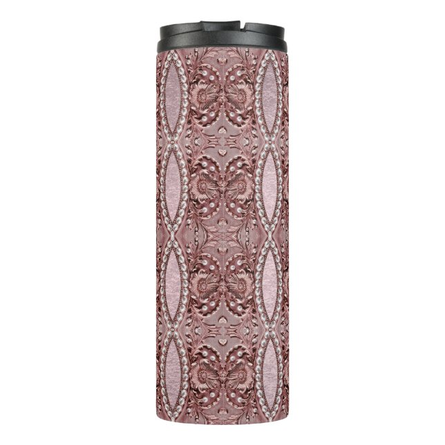 Bouteilles Isothermes Gobelet Thermique Fleur Rose (Dos)