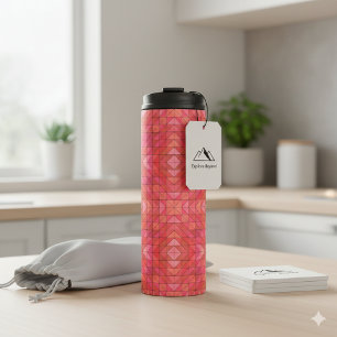Bouteilles Isothermes Gobelet Thermique Moderne avec Triangles Rouges Au