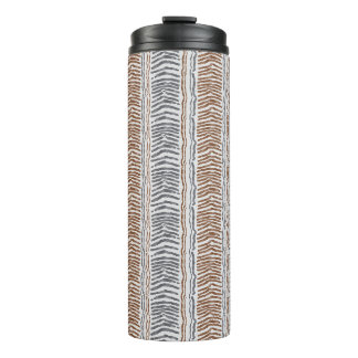 Bouteilles Isothermes Gobelet Thermique Moderne Rayé Gris Brun