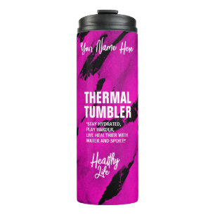 Bouteilles Isothermes Gobelet Thermique Rose Noir Brushy 