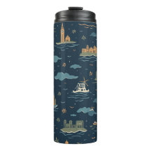 Gobelets de design de voyage vintage