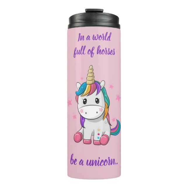 Bouteilles Isothermes Gobelets thermiques licorne  (Devant)