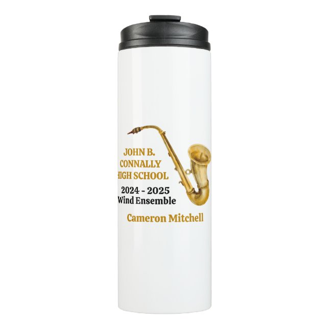Bouteilles Isothermes Gold Saxophone Player Groupe personnalisé (Devant)
