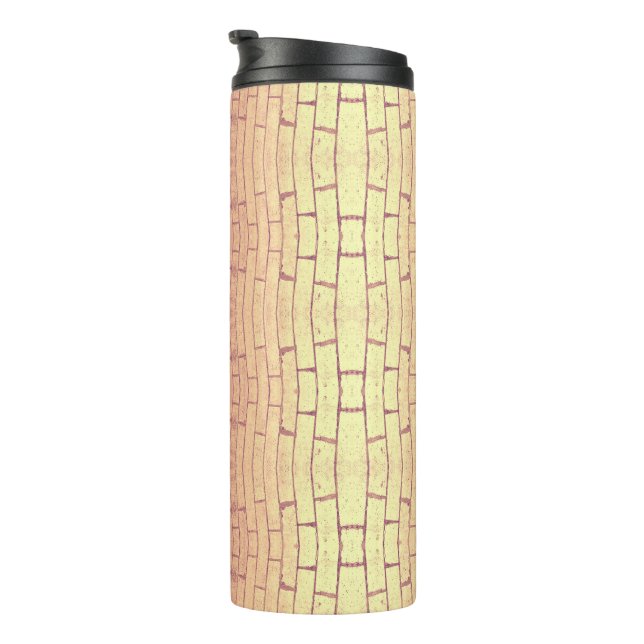 Bouteilles Isothermes Golden Brick Wall – Symmetrical Architectural Patt (Tourné sur la droite)