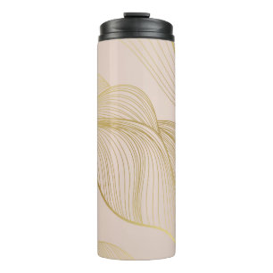 Bouteilles Isothermes Golden Lines : Luxury Vintage Motif.