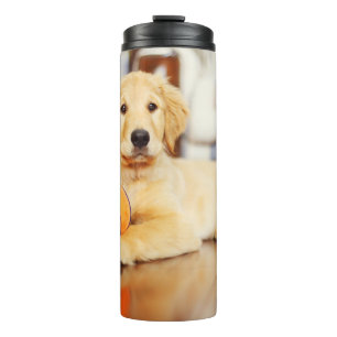 Bouteilles Isothermes Golden Retriever avec un jouet de basket
