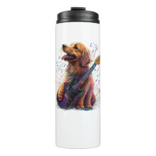 Bouteilles Isothermes Golden Retriever chien Jouer Electric Guitar Rock