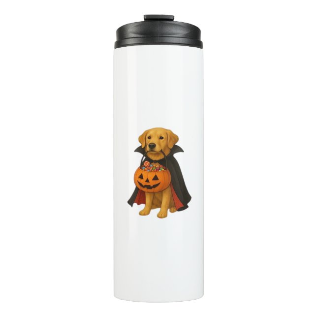 Bouteilles Isothermes Golden Retriever Halloween Chien avec bonbon Citro (Devant)
