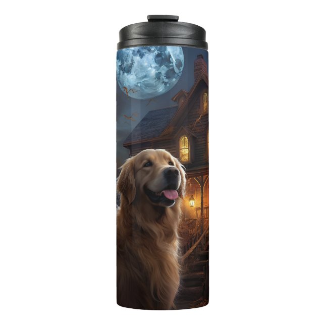 Bouteilles Isothermes Golden Retriever Halloween Effrayant (Devant)