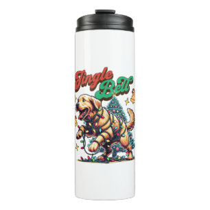 Bouteilles Isothermes Golden Retriever Jingle Bell Père Noël Noël