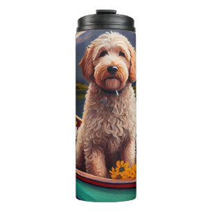 Bouteilles Isothermes Goldendoodle sur une pagaie : Une aventure pittore