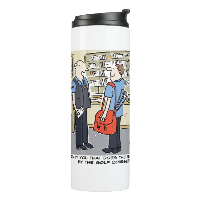Bouteilles Isothermes Golfer Postman aime Golf Cartoon Thermal Tumbler (Tourné sur la gauche)
