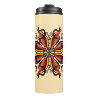 Bouteilles Isothermes Goth Snakes Flower Tattoo Style