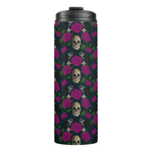 Bouteilles Isothermes Gothique foncé Grungy Vins Roses Corbeau crâne ros