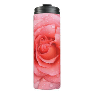 Bouteilles Isothermes Gouttes d'eau de rose rose romantique