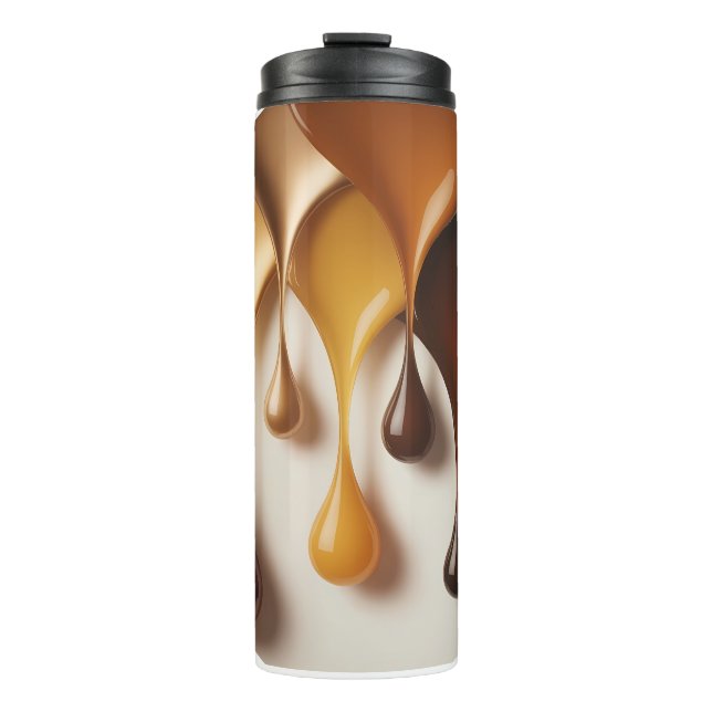 Bouteilles Isothermes Gouttes Dorées - Art Liquide Luxe - Magnet (Devant)