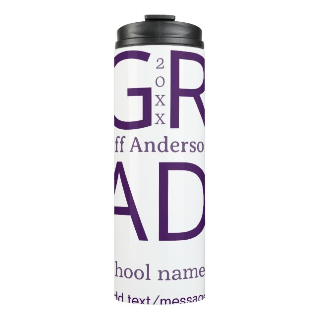 Bouteilles Isothermes Grad typography modern graduation simple minimal c (Devant)