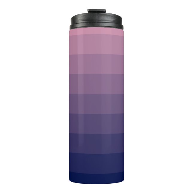 Bouteilles Isothermes Gradient bleu marine et mauve (Devant)