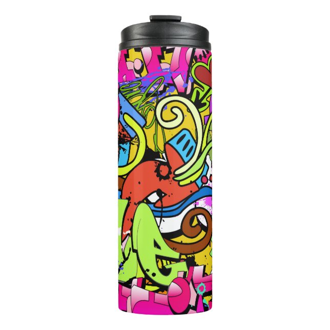 Bouteilles Isothermes Graffiti Art : Hip-Hop Style Arrière - plan (Devant)