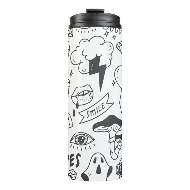 Bouteilles Isothermes Graffiti mignon : Doodle Art Set. (Devant)