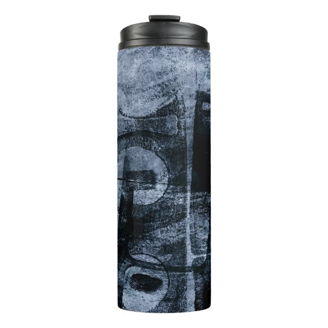 Bouteilles Isothermes Graffiti peint Grunge | Dark Navy et Denim Blue (Devant)