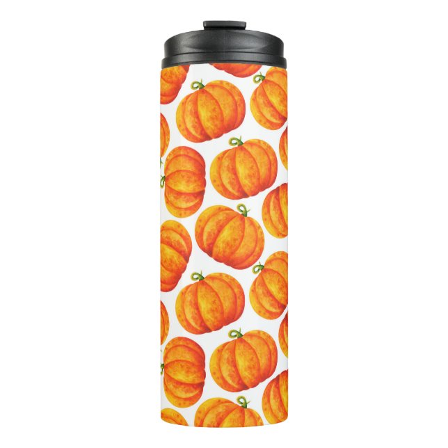 Bouteilles Isothermes Grand citrouille orange. Impression simple avec aq (Devant)