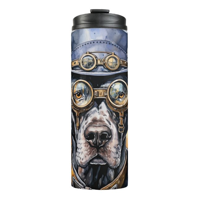 Bouteilles Isothermes Grand Danois Chien Steampunk (Devant)
