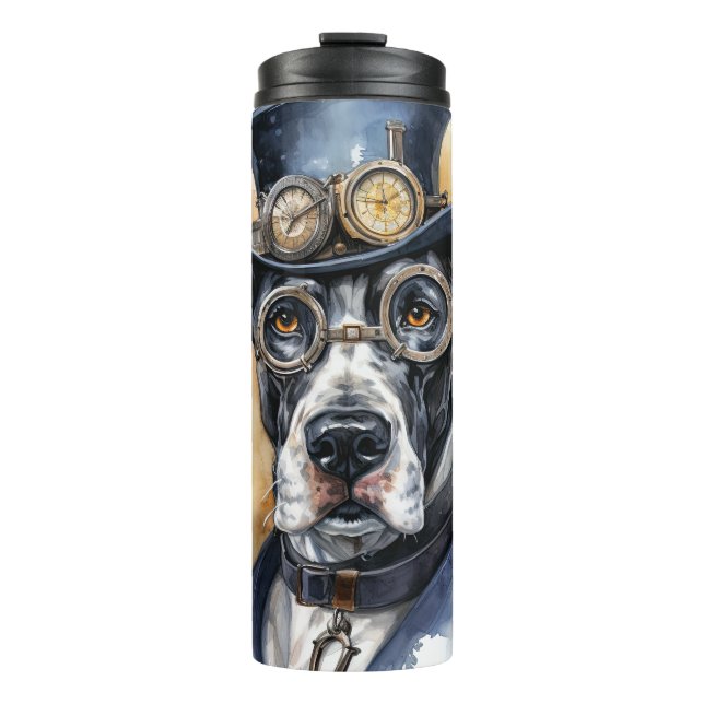 Bouteilles Isothermes Grand Danois Chien Steampunk (Devant)