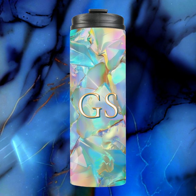 Bouteilles Isothermes Grand monogramme ou nom sur Opal (Créateur téléchargé)