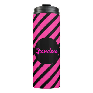 Bouteilles Isothermes Grandma moderne Grandma Motif en rayures noir et r