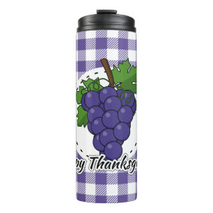 Bouteilles Isothermes Grape on Violet Plaid