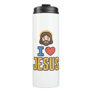 Bouteilles Isothermes Graphique chrétien vintage I Love Jesus