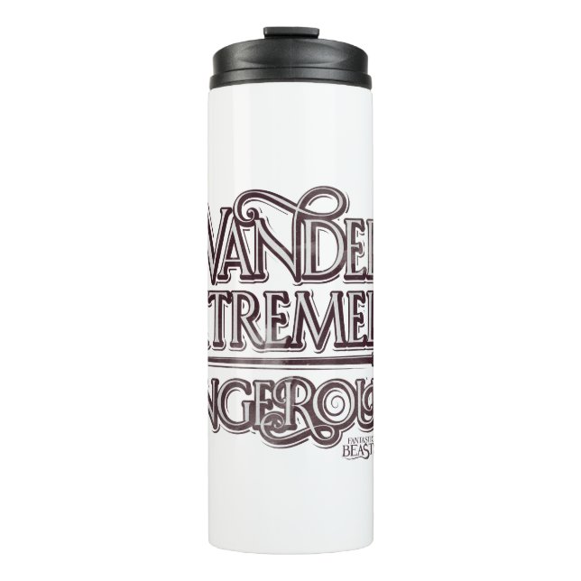 Bouteilles Isothermes Graphique Débordé Et Extrêmement Dangereux - Blanc (Devant)