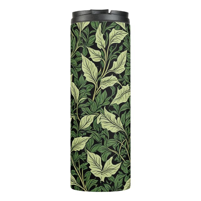 Bouteilles Isothermes Grappe de vignes dans les nuances de vert (Dos)