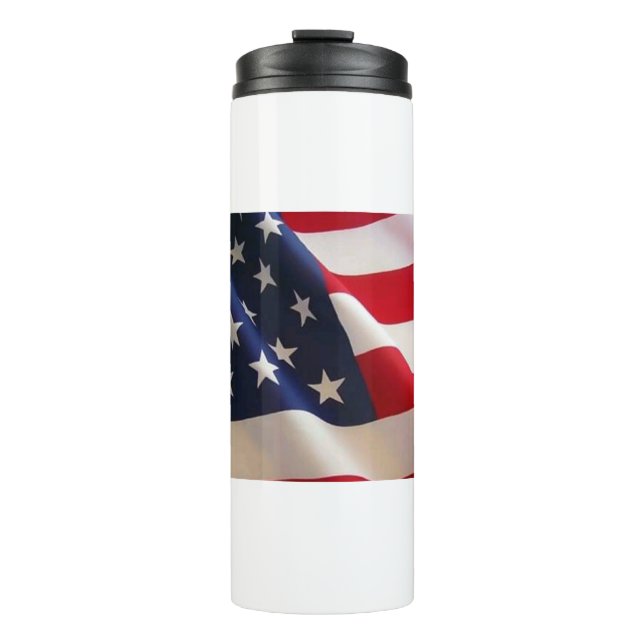 Bouteilles Isothermes Gras Etoiles et rayures - United States Flag Art (Devant)