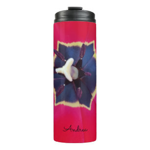 Bouteilles Isothermes Gras Rouge Tulip Fleur Macro Nature Photographie