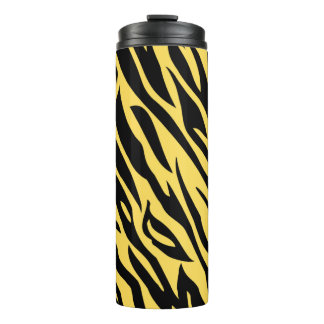 Bouteilles Isothermes Gras Tiger Grille Motif Voyage Mug - Jaune Sauvage