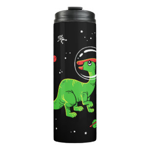 Bouteilles Isothermes Green and Red Parasaurolophus Dinos In Space