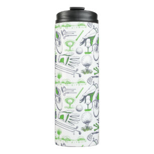 Bouteilles Isothermes Green Golf Icons Motif