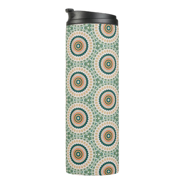 Bouteilles Isothermes Green Orange And Blue Boho Chic Circle Pattern (Tourné sur la droite)