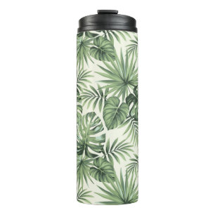Bouteilles Isothermes Green Tropical Palm Feuille Motif