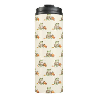 Bouteilles Isothermes Grenouille Kawaii Automne Cozy Tasse de Latte au C